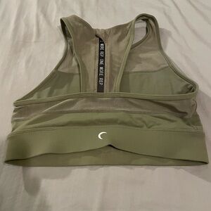 Olive Green Racerback Sports Bra